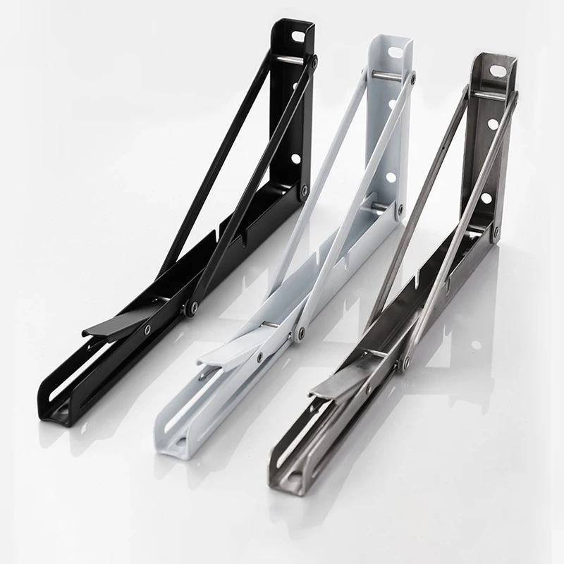 Multiple Sizes Triangle Folding Angle Bracket Heavy Support Adjustable Wall Shelves Mounted Table Shelves Home Hardware folding shelf bracket shelf bracket