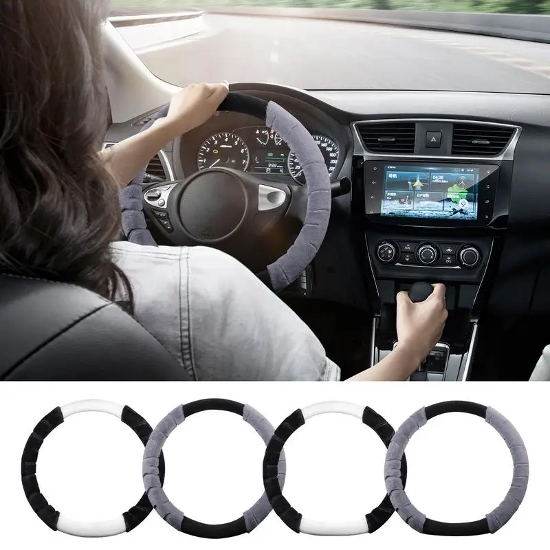 

Plush Steering Wheel Cover Multifunctional Soft Handle Cover Universal Steering Protection Steering Wheel Handle Shield car item