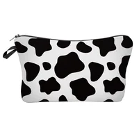 Fashion Make Up Toiletry Bag Portable Cow Print Makeup Case Multifunctional Zipper Organizer for Vacation Camping Party 1