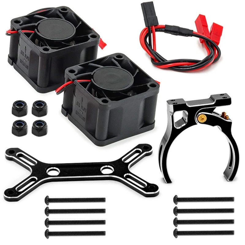 RC Car Upgrade Dual Cooling Fan 4985 1717 Motor Heat Sink Kit For 1/5 Traxxas X-Maxx 6S 8S Arrma KRATON Outcast micro motor