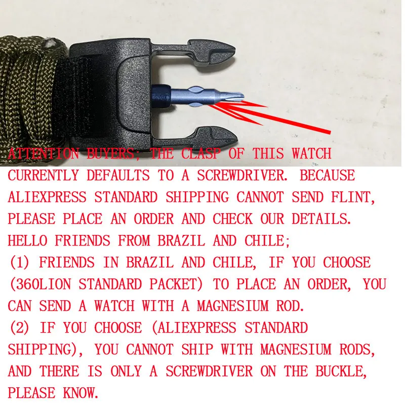 Outdoor Survival Watch Multifunctional Waterproof Military Tactical  Paracord Watch Bracelet Camping Hiking Emergency Gear EDC