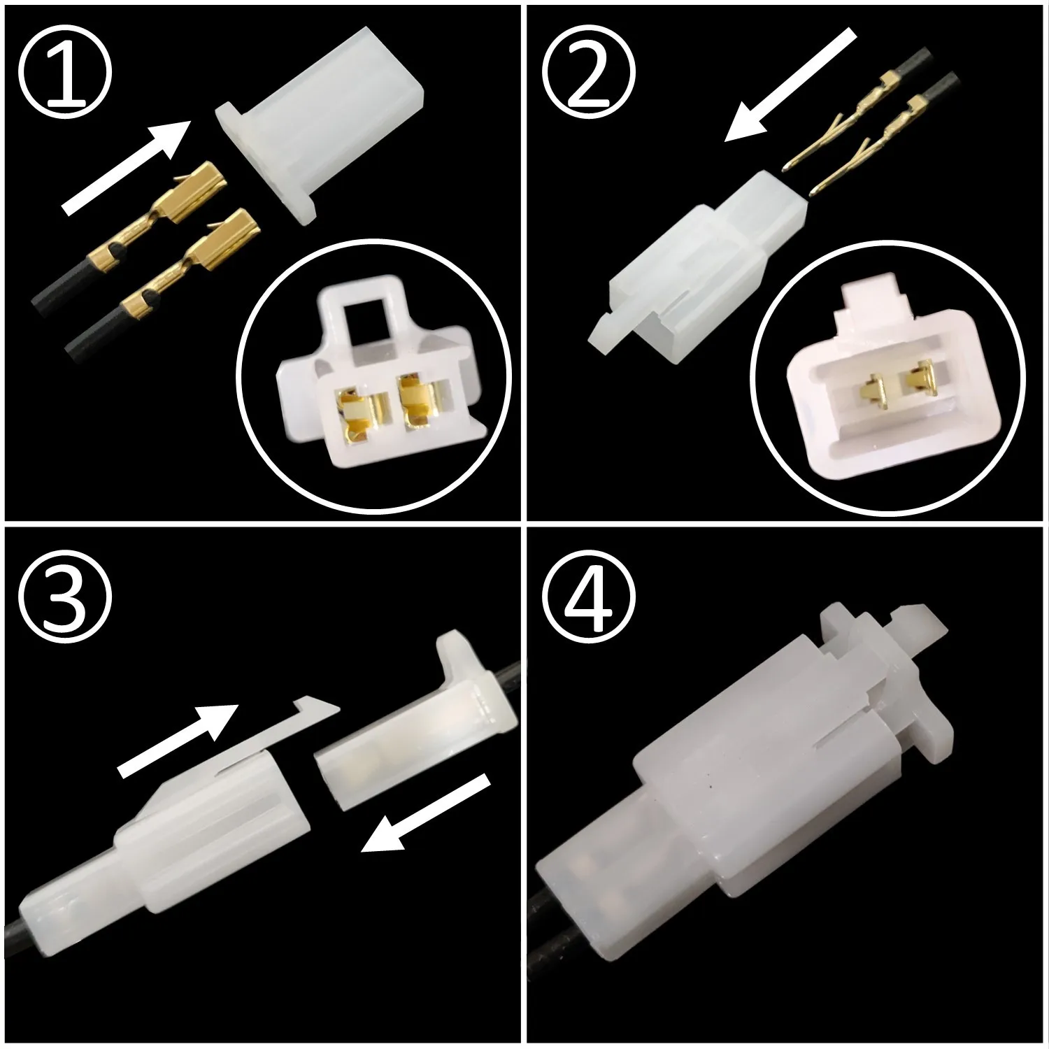 Electrical Connectors Car Motorcycle 2.8mm 2 3 4 6 9 Pin Wire Terminal Hooks for Male & Female Terminals Assorted Kit