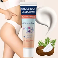 Déodorant corps entier fraîcheur 24/7 pour aisselles et parties intimes avec acide hyaluronique et parfum pêche vanille. 4