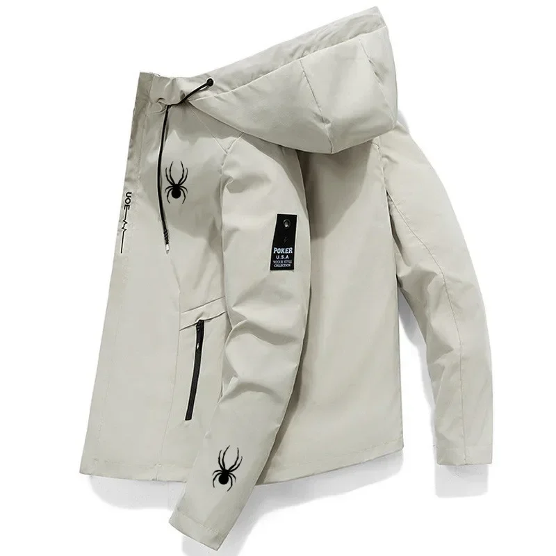 2024 Men's spring and Fall clothing Zipper sports windproof jacket casual high quality outdoor climbing with hooded coat windbre