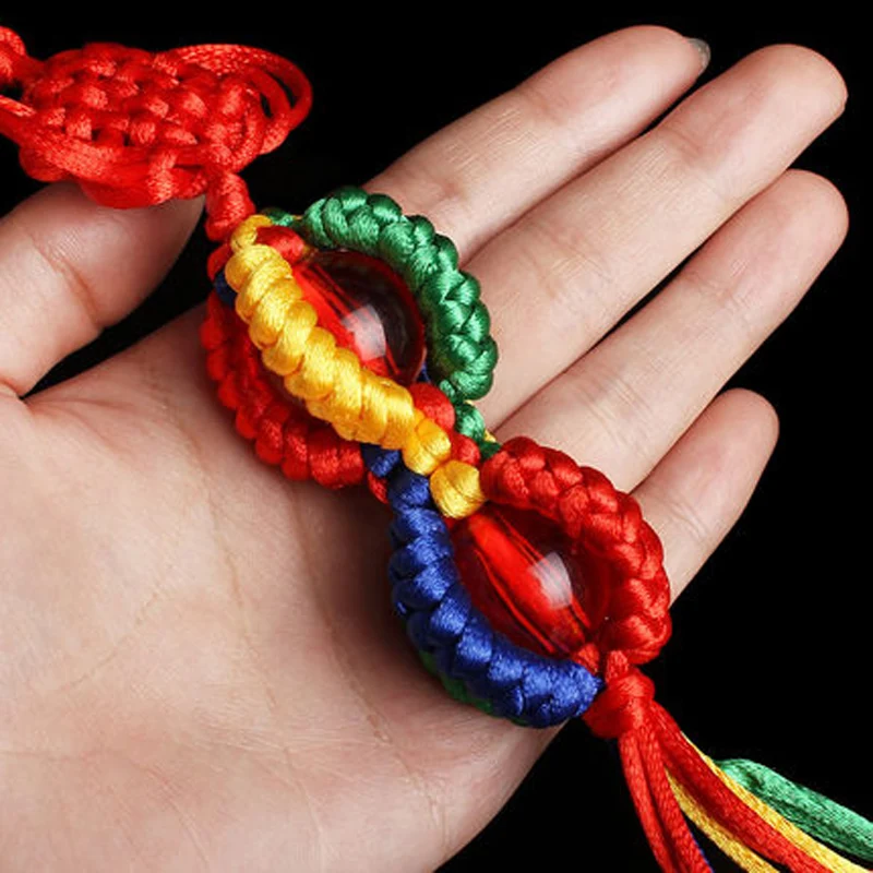 Tibetan Buddhism Hanging Dharma Wheel Knots for Drive Out Evil Spirits, Ornamental