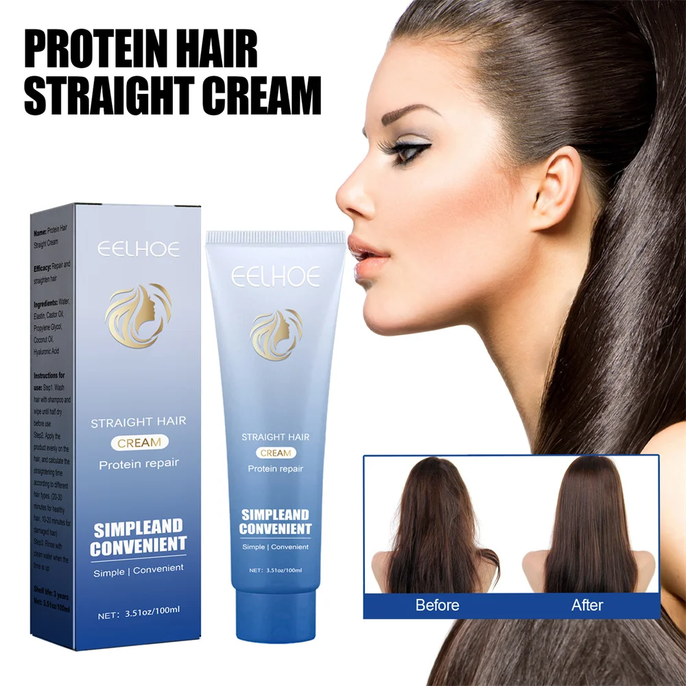100ml Keratin Hair Straightening Cream Professional Damaged Treatment Faster Smoothing Curly Hair Care Protein Correction Cream