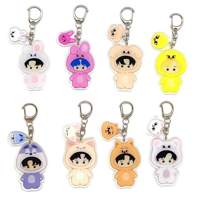 KPOP Acrylic Keychain Set - Cute Bag Pendants