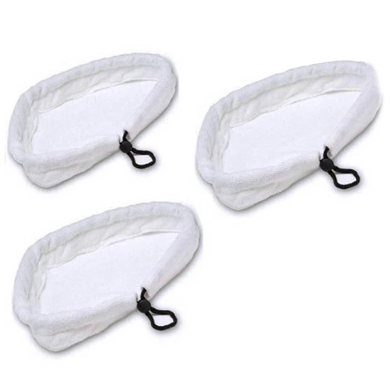 

3Pcs Super Absorbent Microfibre Cloth Steam Cleaning Pad Accessories Washable White Steamer Cleaner Mop Floor Mop