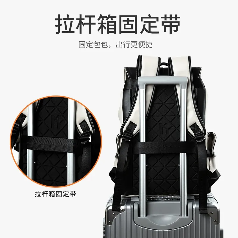 High Quality Leather Backpack Men With USB Charging Casual Travel Waterproof Backpack 15.6inch Laptop Mochilas For Teenagers waterproof backpack mens backpack