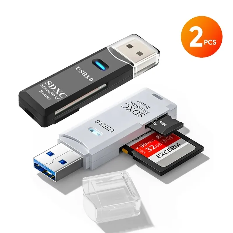 2-in-1 USB3.0/2.0 Card Reader USB3.0 To SD TF Memory Card thumbnail 5