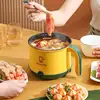 Hot Pot Electric 110V US Nonstick Cooking Pot Multifunctional Fast Cooking Mini Pot for Steak Ramen Dumpling 1-2 People Cooking 2