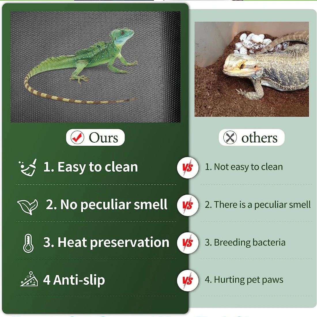Pet Crawling Mat Reptile Tank Pad Climbing Animals Breeding Accessories For reptile bedding material reptile carpet