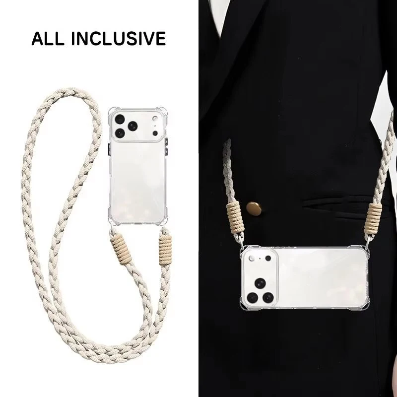 Versatile Crossbody Phone Case with Lanyard and Necklace Strap