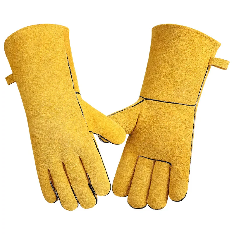 

High Temperature Resistant Work Gloves Five Finger Flexible Insulation Oven Baking Barbecue Thickened Anti Scald Camping Gloves
