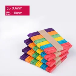 Vibrant Wooden Craft Sticks - 50 Pieces for Creative DIY Projects (93x10x2mm)