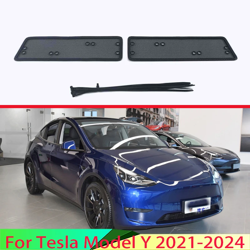 

Защитная сетка для передней решетки радиатора Tesla Model Y 2021-2024, передняя решетка для решетки радиатора, автомобильные аксессуары из нержавеющей стали