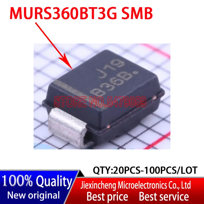 

MURS360BT3G маркировка: B36B MURS360B SMB MURS360 выпрямительный диод, новый оригинальный (20 шт.-100 шт./лот)