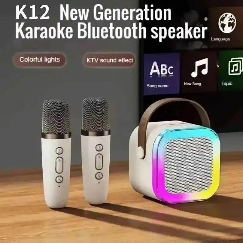 Portable Bluetooth Speaker System with Wireless Microphones