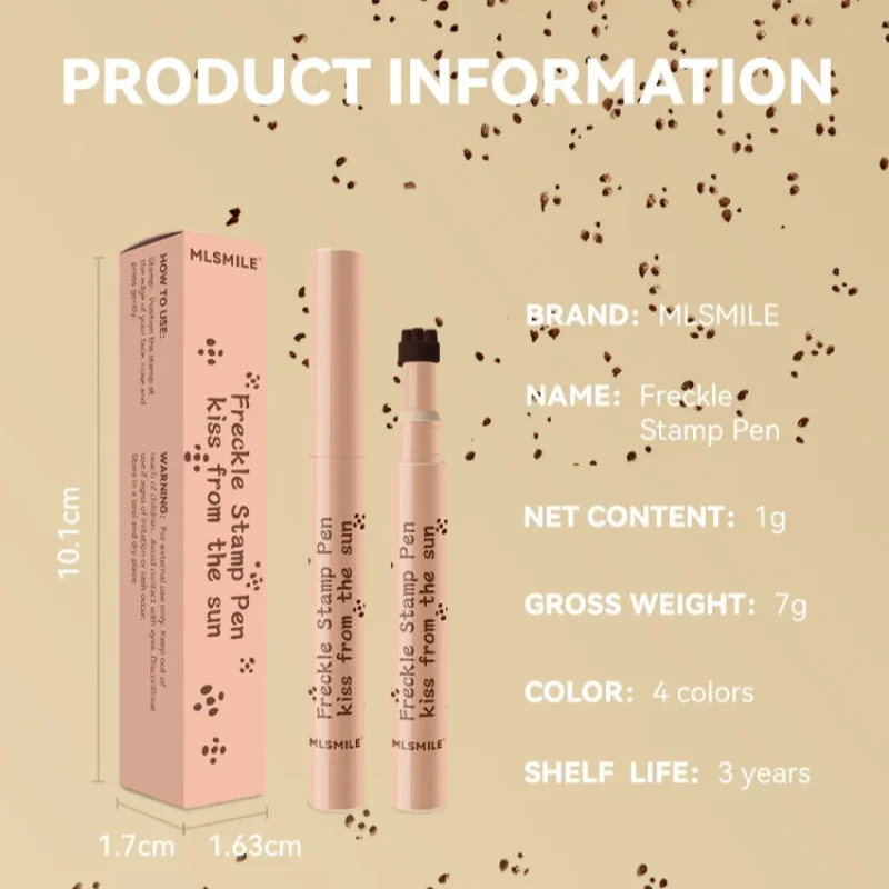 1PC Face Fake Freckles Pen Natural Waterproof Lifelike Fake Freckles Pen for Long Lasting Look Dot Spot Makeup Tool Cosmetic
