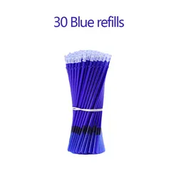 Erasable Blue Gel Pen Set - Fine Point Kawaii Ballpoint for Writing and Stationery Supplies (Blue Refill 30 PCS)