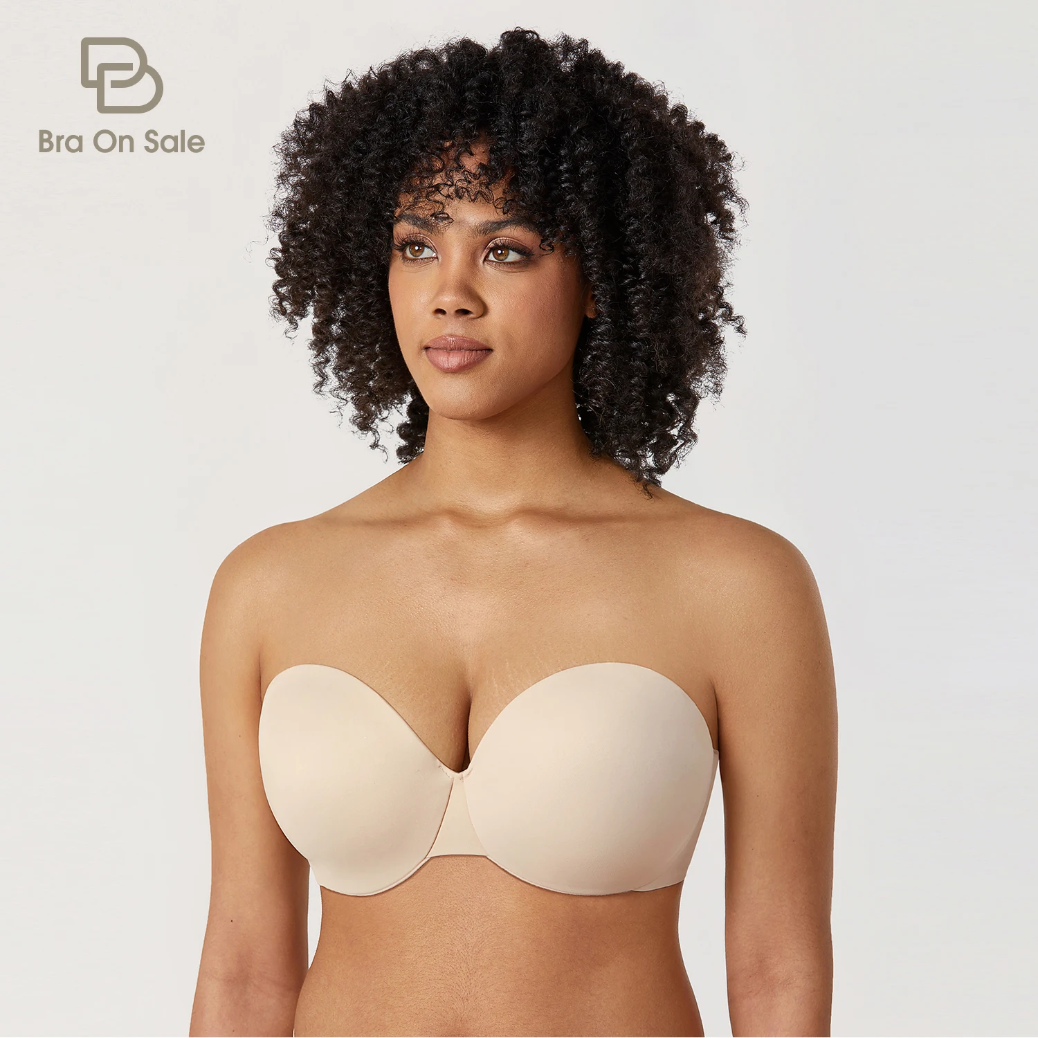 Smooth Multi-way Bandeau-style Strapless Bra Push Up Silicone