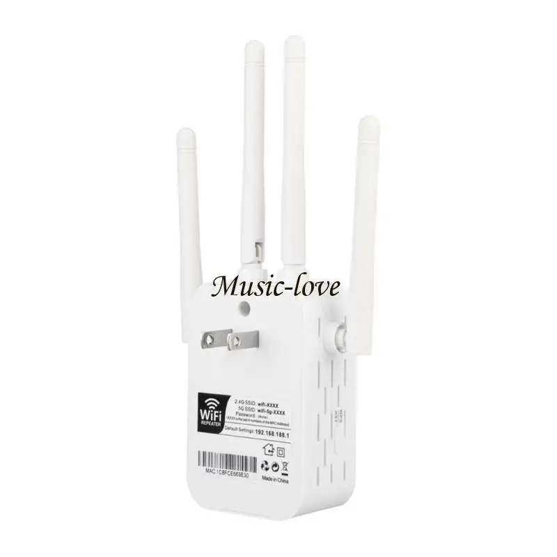 WiFi 신호 확장기 범위리피터 부스터인터넷증폭기 1200Mbps for PC 203A
