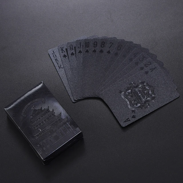 New Black Poker No Color Playing Cards Waterproof PET/PVC Plastic Poker Tourism Souvenir Board Game 3