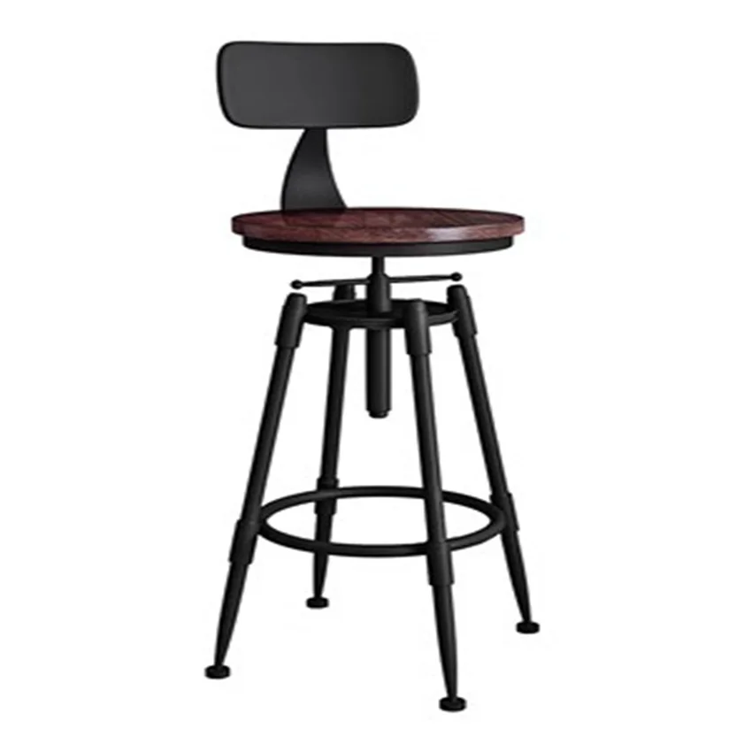 retro-american-country-style-swivel-bar-chair-stool-iron-art-wood-soft-cushion-seat-high-footstool-rotatable-liftable-bar-chair