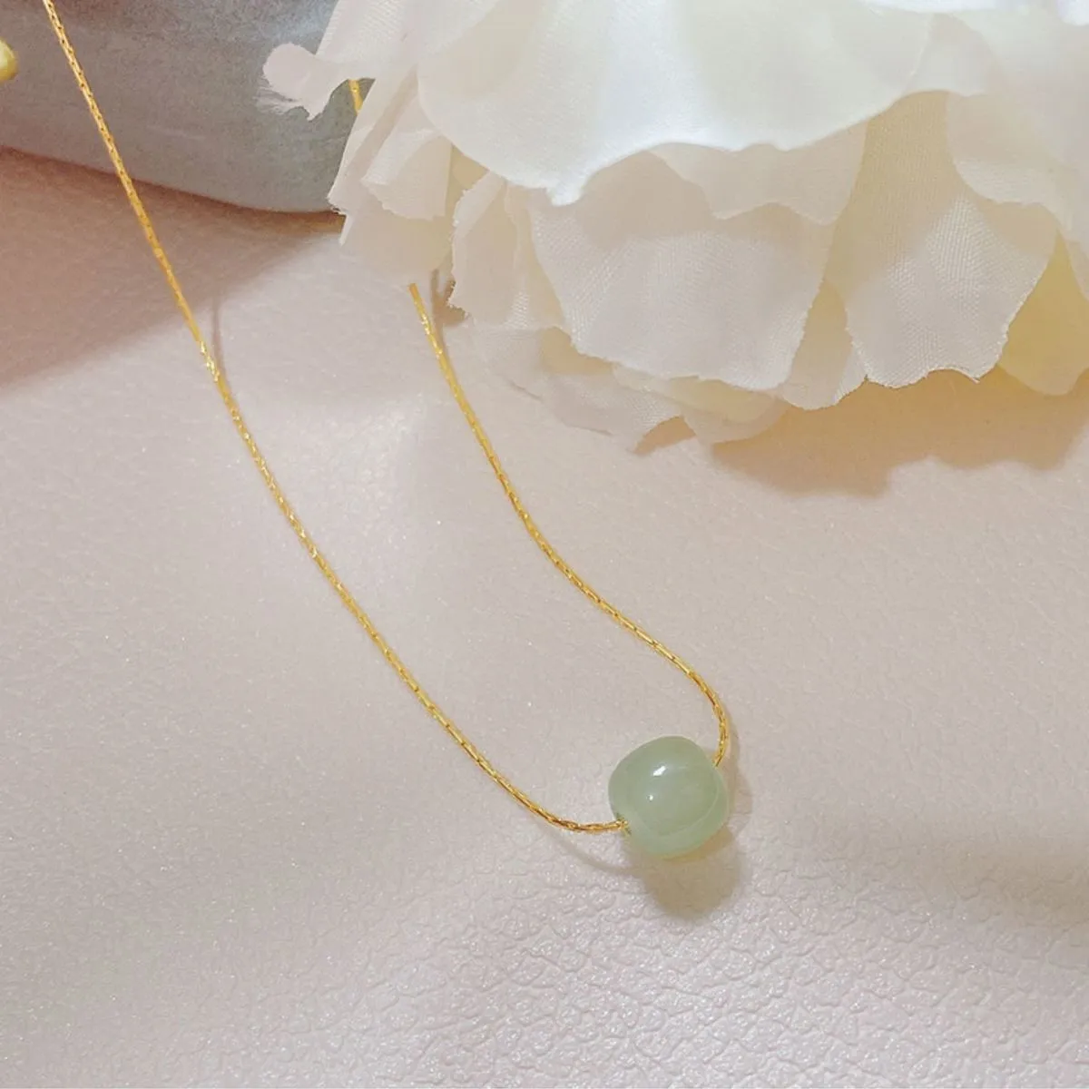 Jade Teal Barrel Bead Necklace | Door County Jewelry by Wendy Carpente –  Interfibers Studio Gallery