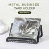 Metal Mesh Business Card Holder, Name Card Stand for Office Business Card Display 50 Cards Organizer, 12 Packs 3