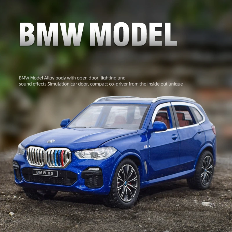Simulazione 1:24 Bmw X5 Suv Modello Di Auto In Lega Sound Light Pullback Collective Metal Voiture Miniature Home Decor Car Toy Boys Gift