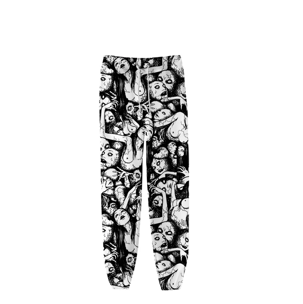 Japan Horror Manga Junji Ito Sweat Pants 3D Joggers Pants 