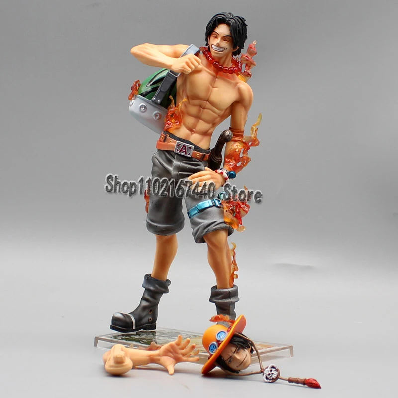 

23cm Anime One Piece Ace Figure POP Anniversary Portgas D Ace Figures Vulcan Figurines Pvc Collection Ornaments Toys for Girls