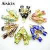 6pcs High Quality Multi Color 25x25mm Cloisonne Enamel Double Fish Pendants For Earrings & Necklace Pendant Making Findings 1