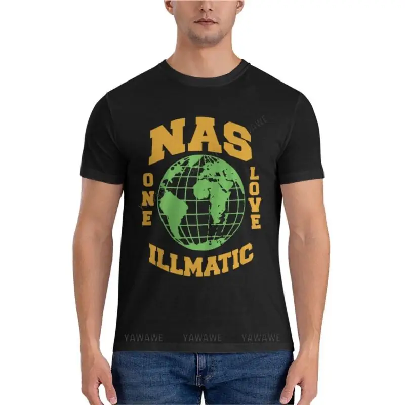

NAS ONE LOVE ILLMATIC [Хип-хоп винтажный дизайн] незаменимая футболка аниме одежда графическая футболка брендовая Футболка Летний топ футболки