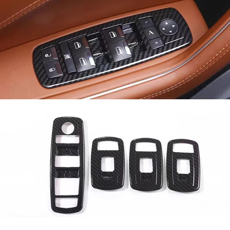 

4pcs for Maserati Levante Lift glass button panel Key Decorative frame