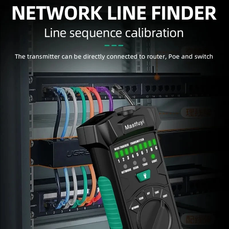 Tracker Cable LCD POE Cable Tester Toner Wire Checker Cat5 Cat6 Test Telephone/Network Cable Wire Tracker Toner Network Tool 5