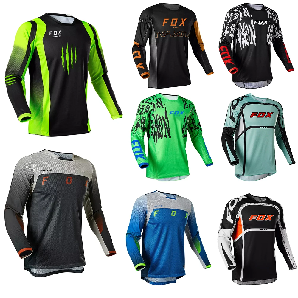 

Men's BATFOX MTB Downhill jerseys Long Sleeve Motocross Mountain Bike Shirt Quick-drying fabrics Cycling jerseys clothing