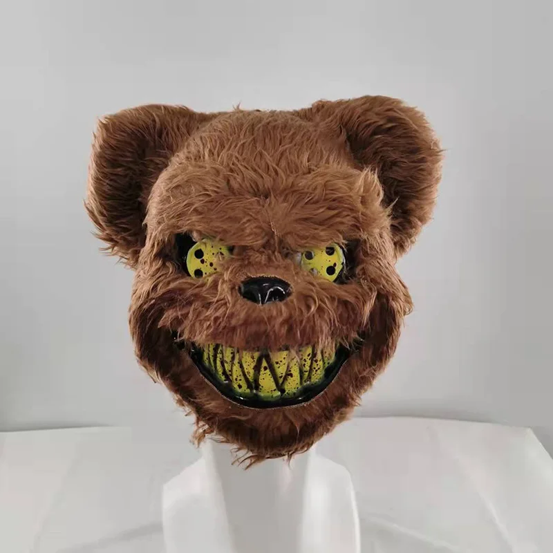 Masque D'ours Sanglant Pour Halloween Avec Tablier Et Couteau Factice - Costume Effrayant Pour Soirée Déguisée - 10