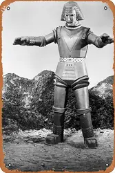Vintage Metal Tin Sign - Retro Johnny Sokko and His Flying Robot - Decorative Aluminum Plaque for Cafe, Bar, or Home Wall Decor (Aluminum sign)