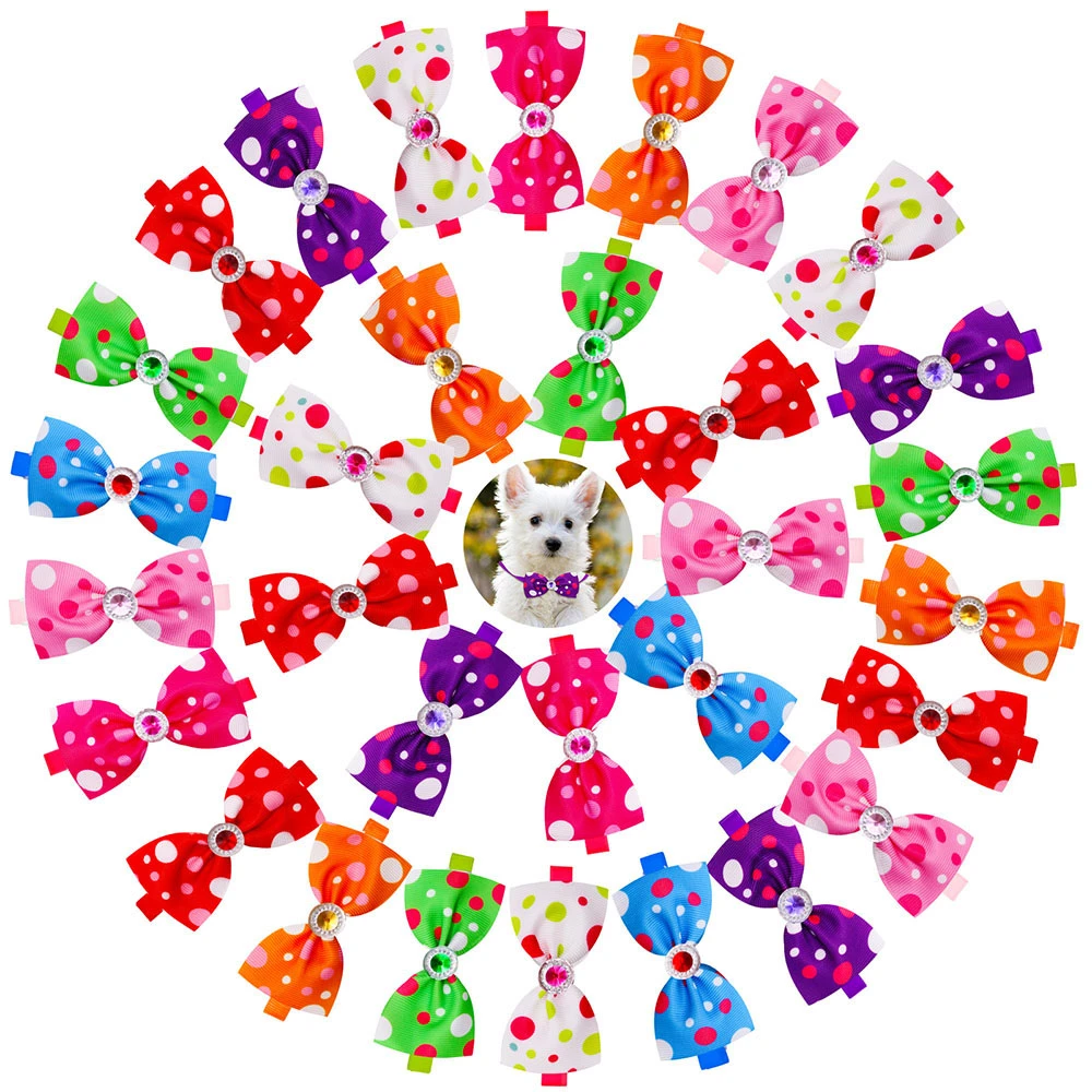 20/30/50PCS Pet Dog Bow Tie Cats Grooming Detachable Adjustable Dog