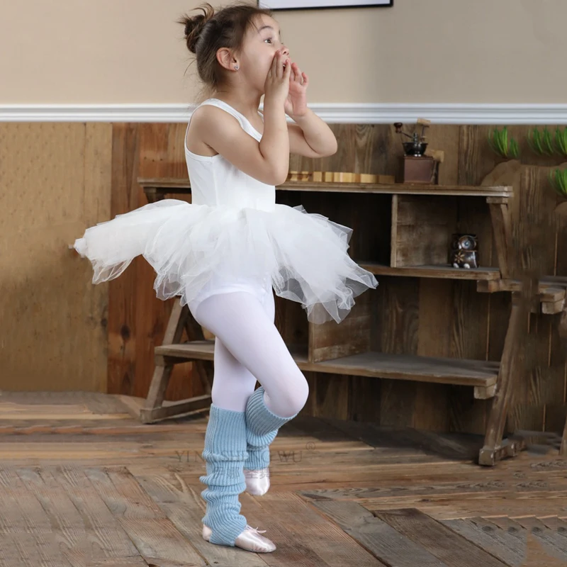 2 Paia Di Scaldamuscoli Da Danza Per Bambine: Calzini Antiscivolo In Cotone, Stile Balletto!