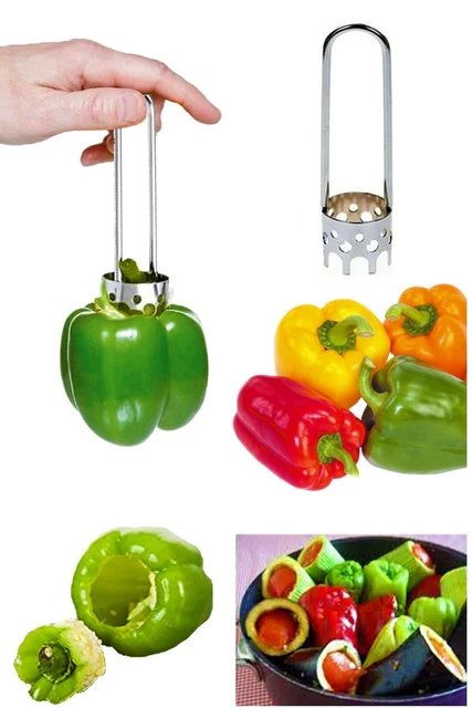 Vegetable Cutter Practical Bell Pepper And Zucchini Cutter Metal Time  Saving Stainless 12*4 cm
