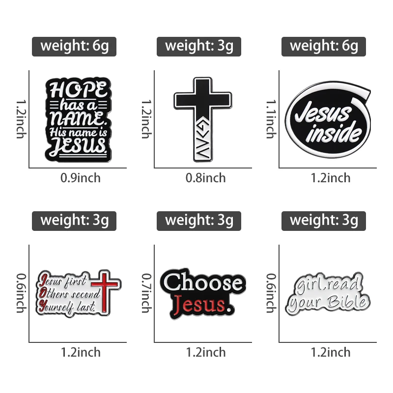 Ich mag Jesus Christus eine Latte Emaille Pins kann der Herr mit Ihnen haben Glauben Bibel Broschen Revers Abzeichen Geschenke für Freunde – Detail 8