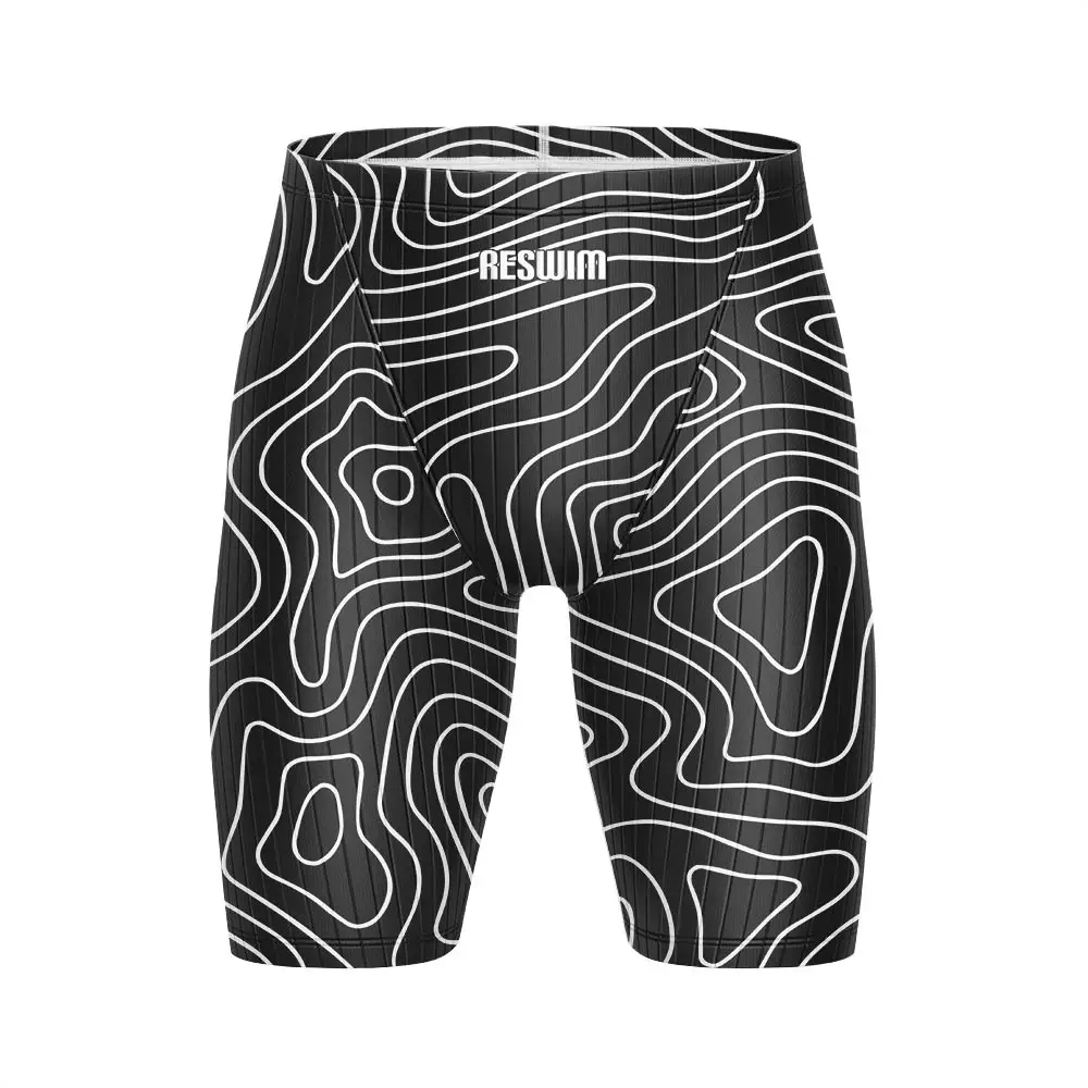 

Summer Men's Swimwear Training Swim Shorts Beach Trunks Swimming Pants Swimsuits Jammers Contest Sports Surf Shorts Tight Trunks