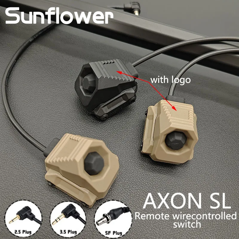 

Tactical AXON Flashlight SF/3.5/2.5 Constant Remote Switch Fit 20mm Rail For M600 PEQ15 DBAL-A2 Airsoft Scout Light Accessory