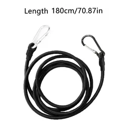 Versatile Elastic Luggage Packing Strap with Hooks (Black 180cm)