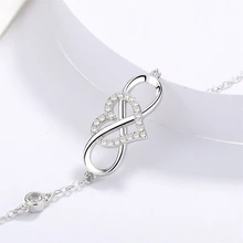  European and American fashion S925 silver jewelry 8-character infinite Bracelet women's high-end jewelry 