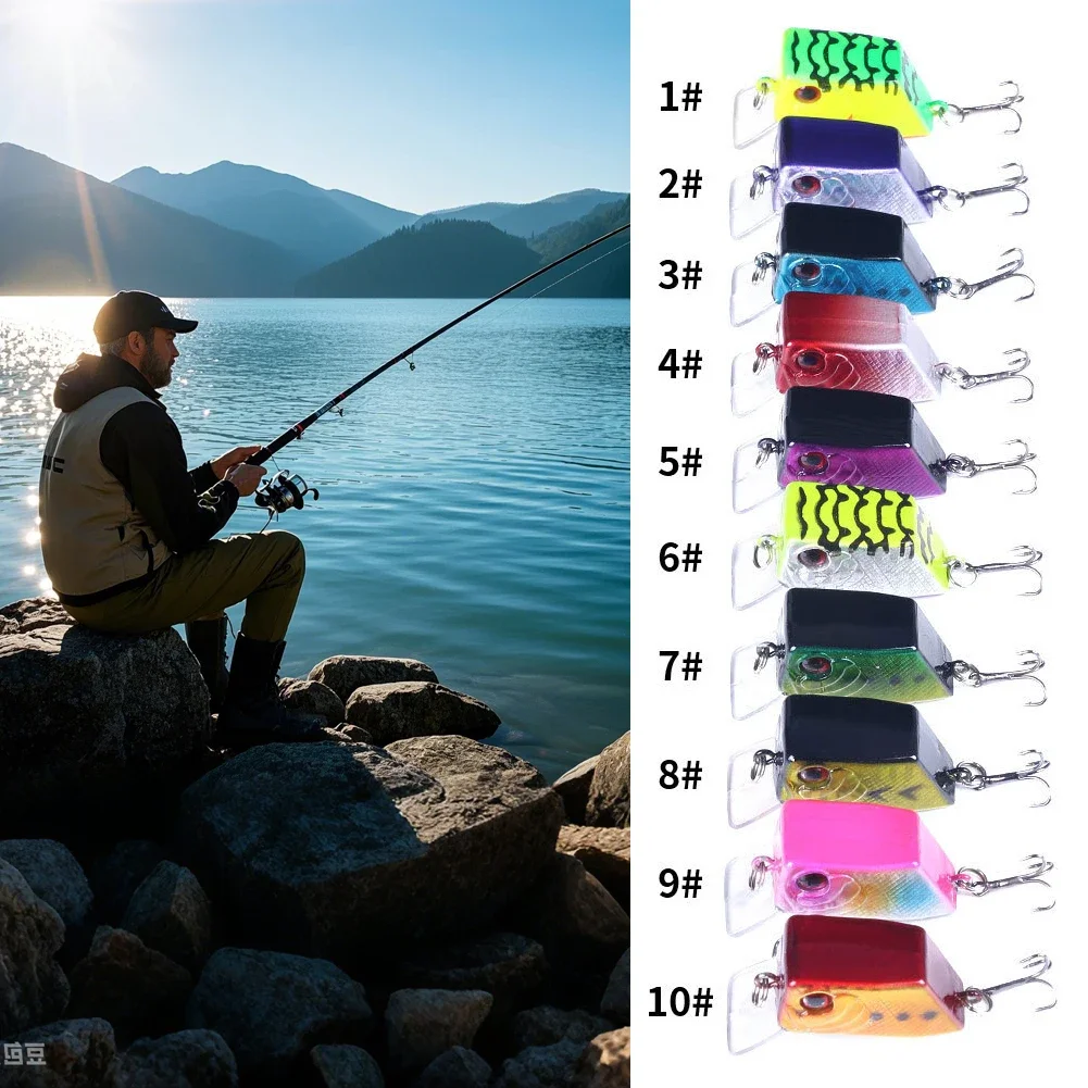 4.5cm 7g Square Crankbait Fishing Wobbler Diving Swimming Bait for Bass Pike Artificial Fishing Tackle