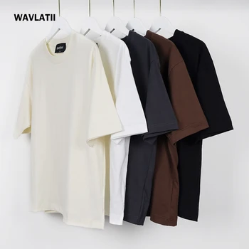 WAVLATII Oversized White Black T shirt for Women Fashion Female Casual Plus Size Tees Lady Summer Streetwear Tops WT2599 1